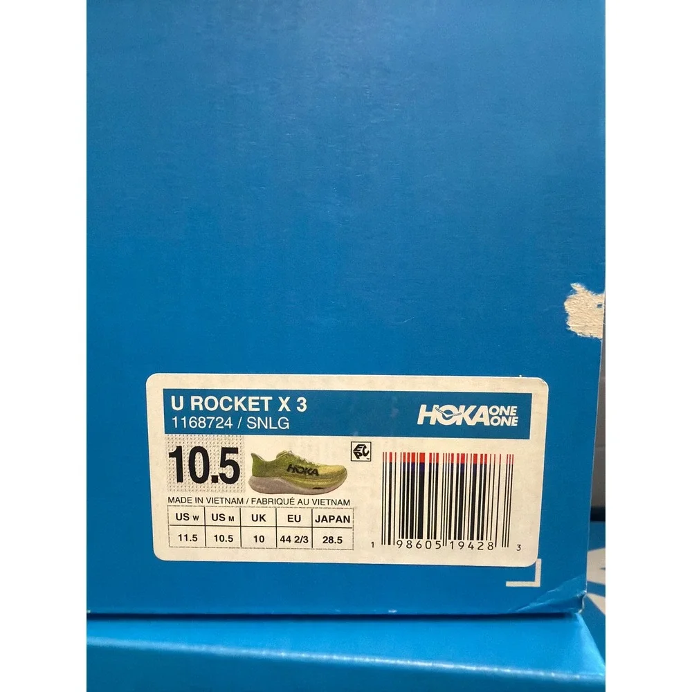 HOKA Rocket X 3 Running Shoes SNLG Size 10.5 Men's New in Box ($250 Retail)